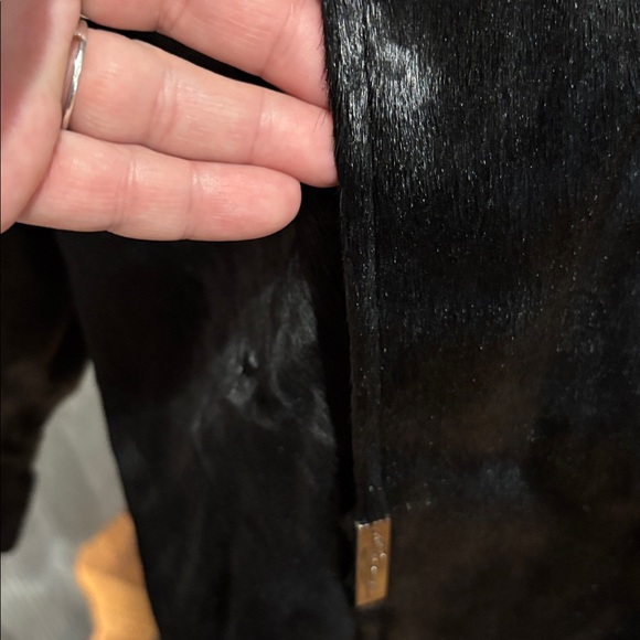 Davoucci genuineleather calf hair jacket black size 3xl men’s - Picture 6 of 7